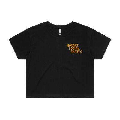 Hobart Social Skates - AS Crop Top - Black Thumbnail